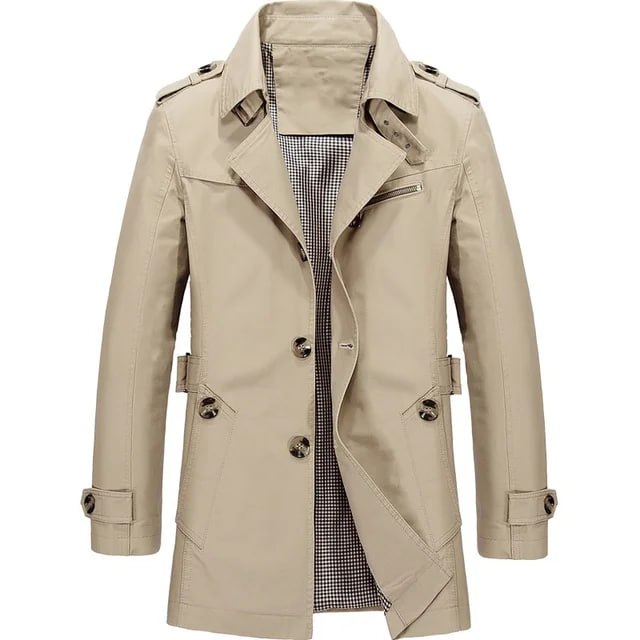 Herren-Winterjacke, windschützendes Polyester, modern-1