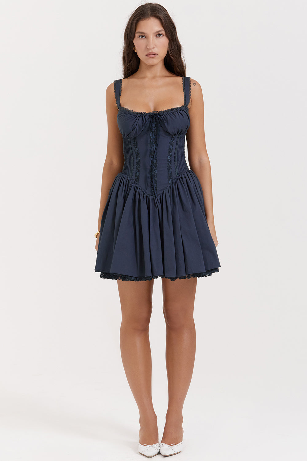 Damen-Kleid, Mini-Korsett, elegant, Polyester-1