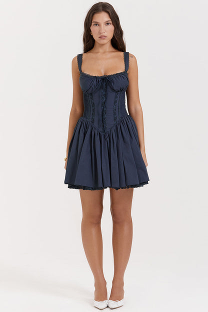 Damen-Kleid, Mini-Korsett, elegant, Polyester-1