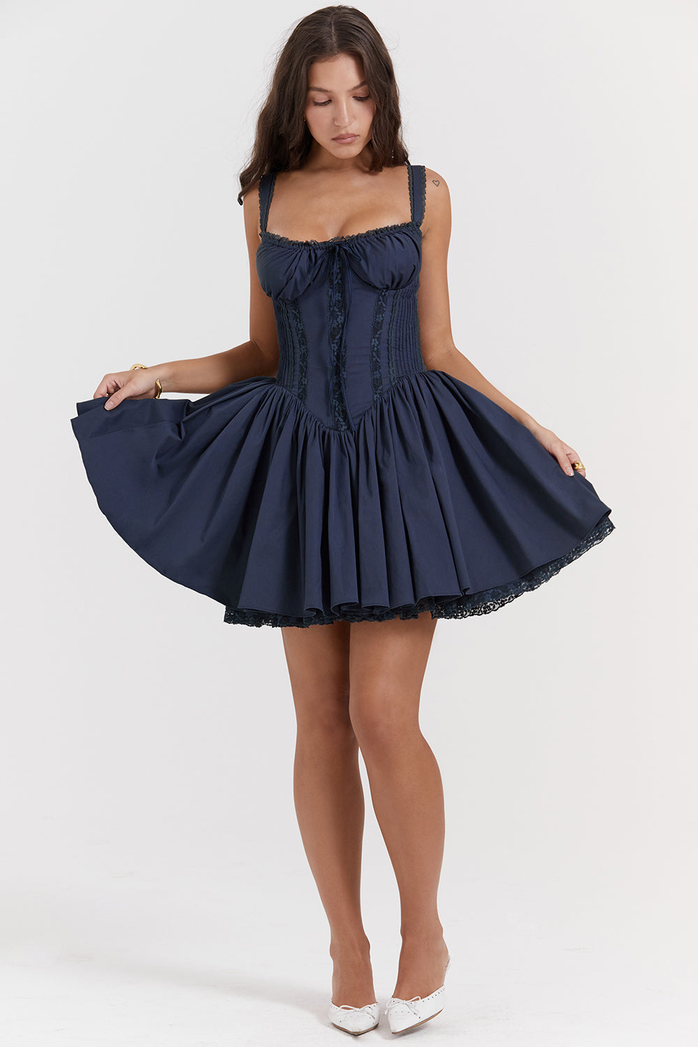 Damen-Kleid, Mini-Korsett, elegant, Polyester-4