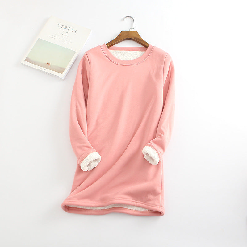Damen-Fleecepullover, klassisch, lässiger Stil, Fleece-5