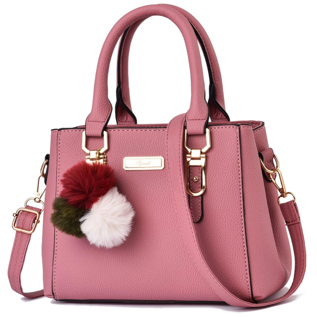 Damen Schultertasche Klassischer PU-Leder Elegantes Design-4