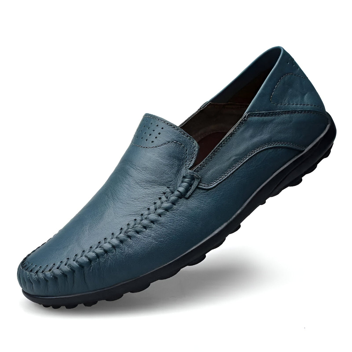 Herrenschuhe, klassisch, italienisches Design, Leder und Textil-2