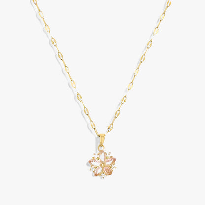 Damen-Anhänger, rosa Sakura, Edelstahl-2