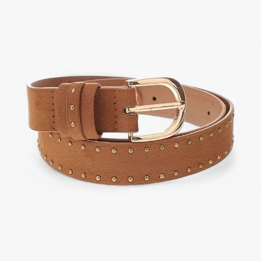 Gürtel Damen Western Stil Wildleder mit Nieten-1