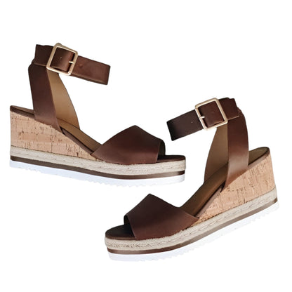 Orthopädische Keilsandalen für Damen aus Veganleder – komfortable Plateausohle mit 3 cm Absatzhöhe und flexibler Passform 6