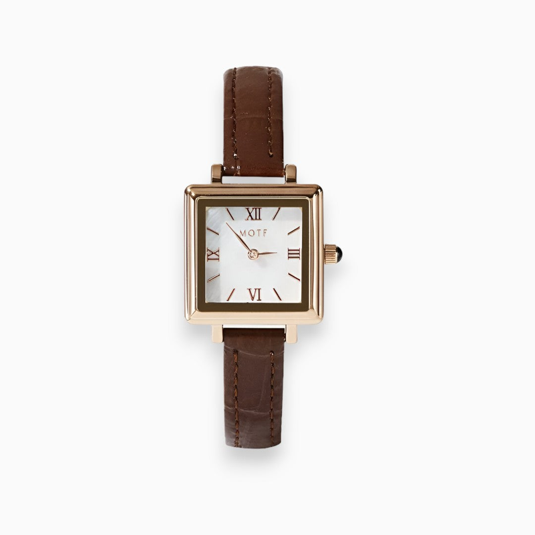 Herrenuhr, eckiges Design, Edelstahl, schick, minimalistisch-3