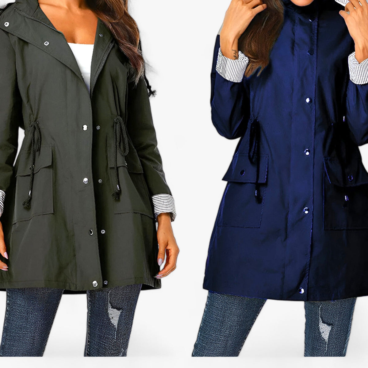 Damen Windjacke Leicht Windresistent Polyester Elegantes Design-2