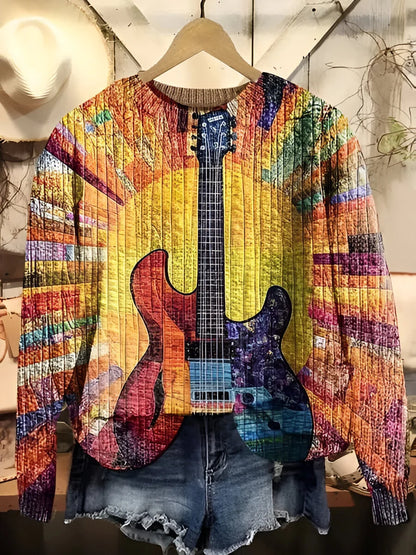 Damenpullover im Boho-Stil, lässig, 100% Baumwolle, farbenfrohes Design-1