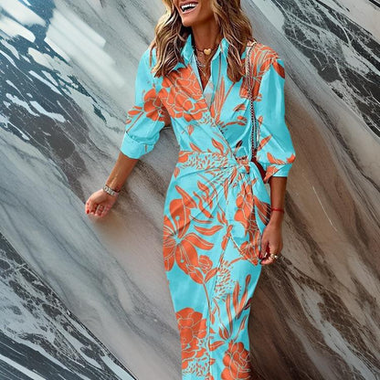 Variant image for Damen-Kleid, schick, bedrucktes Polyester-7