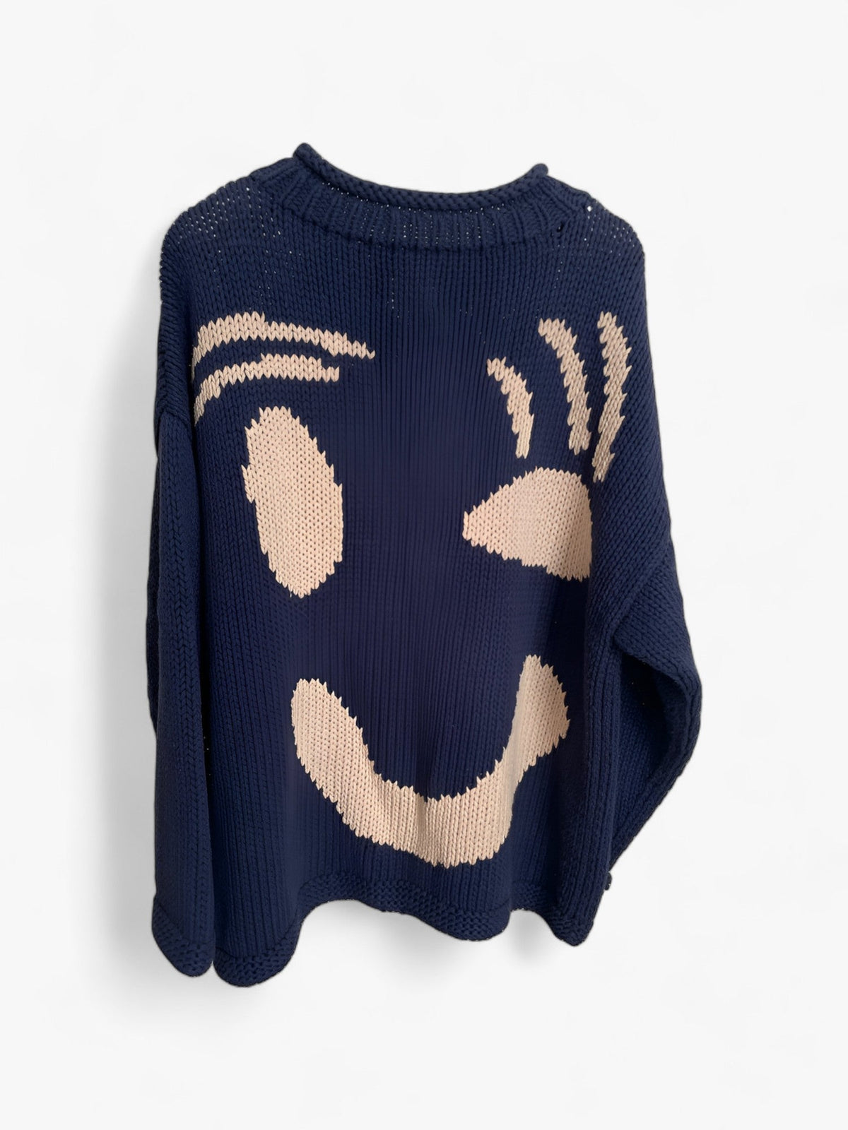 Herrenpullover im lockeren Schnitt aus Polyester mit gesticktem Smiley-Gesicht – weicher und bequemer Casual-Pullover 5