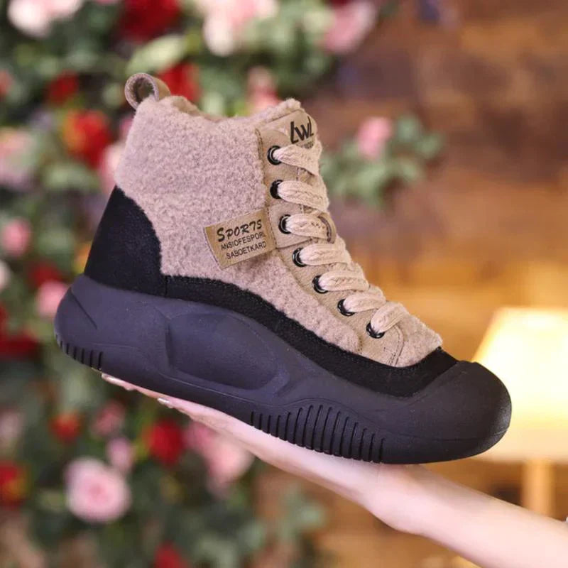Damen Sneakers Lässiges Fleece Hochwertiges Atmungsmaterial-1