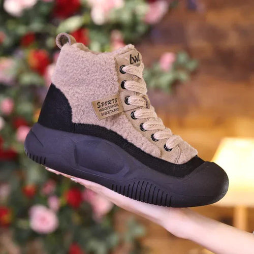 Damen Sneakers Lässiges Fleece Hochwertiges Atmungsmaterial-1