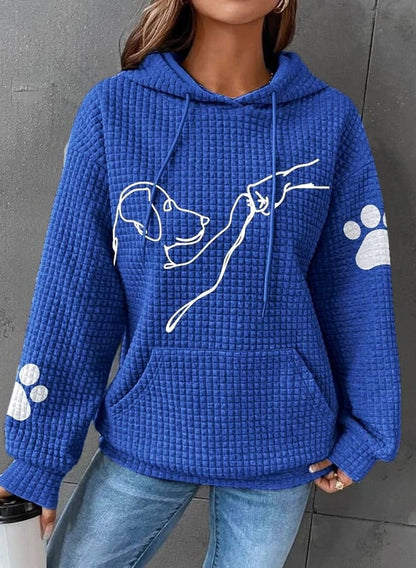 Herren-Hoodie, mit Hunde-Print, weicher Baumwolle, lässige Passform 7