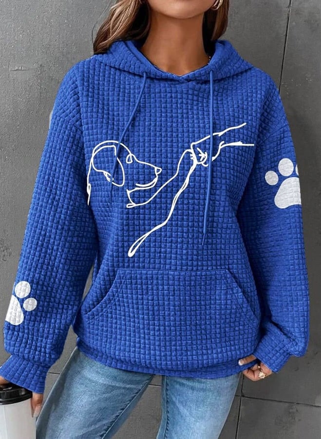 Herren-Hoodie, mit Hunde-Print, weicher Baumwolle, lässige Passform 1