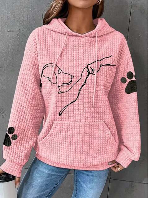 Herren-Hoodie, mit Hunde-Print, weicher Baumwolle, lässige Passform 4