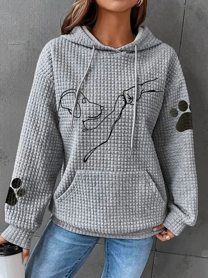 Herren-Hoodie, mit Hunde-Print, weicher Baumwolle, lässige Passform 10