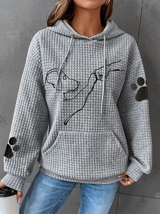 Herren-Hoodie, mit Hunde-Print, weicher Baumwolle, lässige Passform 3