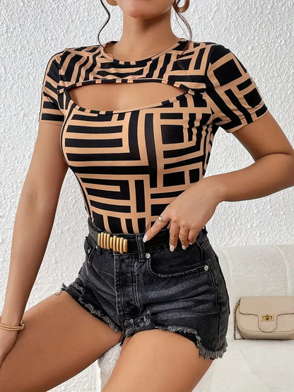 Damen-T-Shirt, Schlitz, atmungsaktives Material-2
