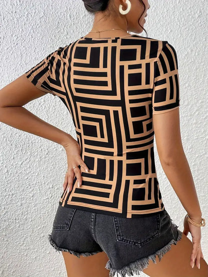 Damen-T-Shirt, Schlitz, atmungsaktives Material-3