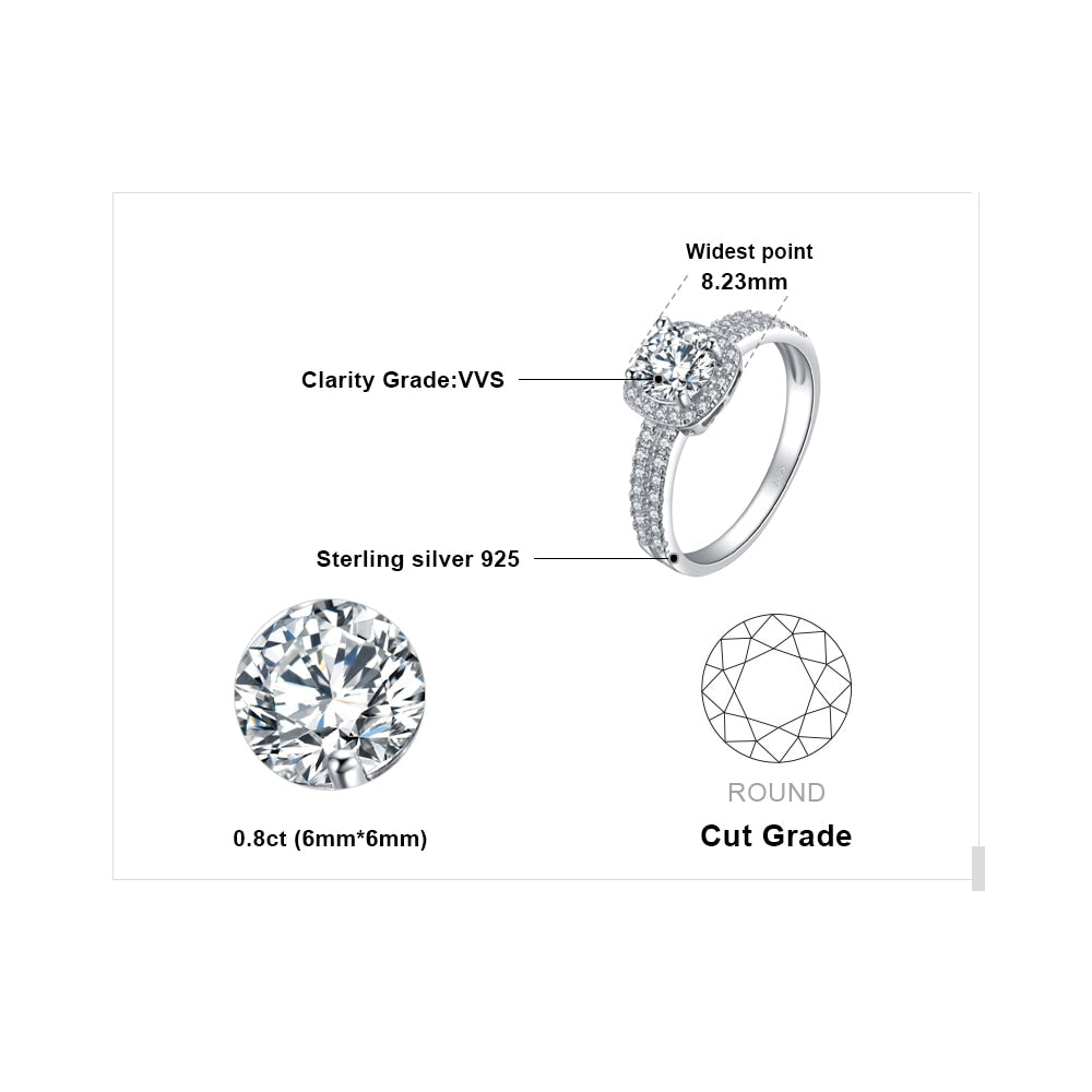 Ring aus 925em Sterlingsilber, geometrisches Design mit Zirkonia-Detail-4