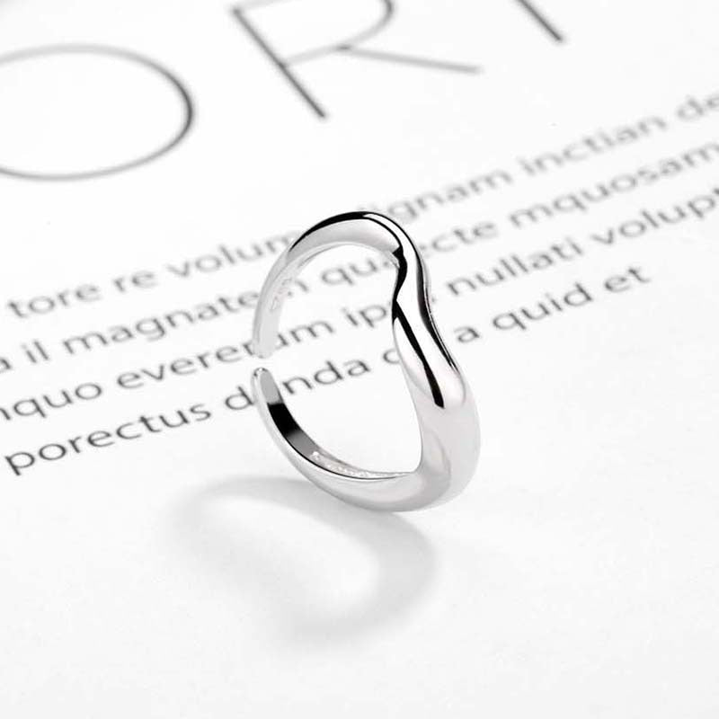Variant image for Damen-Ring, Doppel-Loop, 925er Sterlingsilber elegantes Design-2