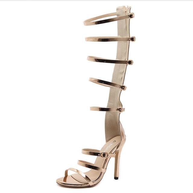 Variant image for Damen-Gladiator-Sandalen, hoher Absatz, PU, Gummi-7