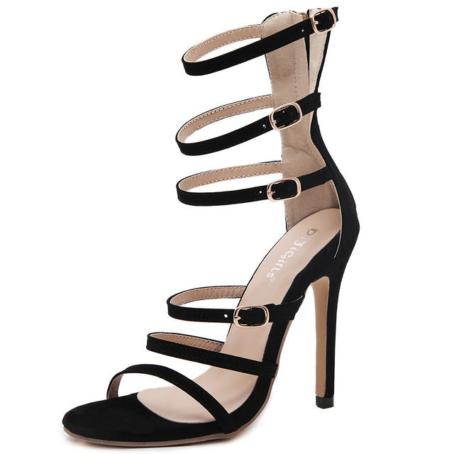 Variant image for Damen-Gladiator-Sandalen, hoher Absatz, PU, Gummi-13
