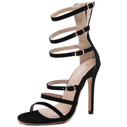 Variant image for Damen-Gladiator-Sandalen, hoher Absatz, PU, Gummi-13