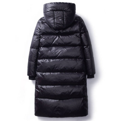 Langer Wintermantel Damen Tailliert Baumwolle Polyester-2