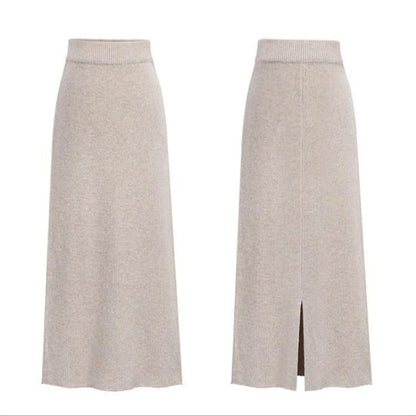 Damen-Midi-Rock, taillierte gerippte Baumwolle, Polyester-2