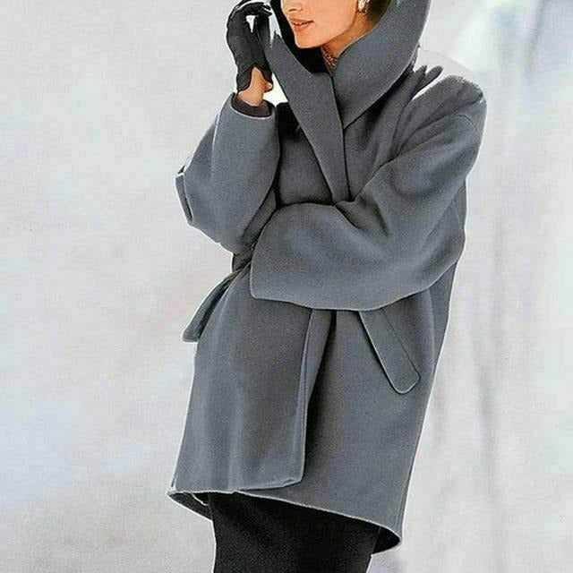 Damen-Mantel Lang Street Style Baumwolle Polyester-1