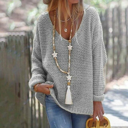 Damen-Strickpullover, patchwork Polyester und Baumwolle-1