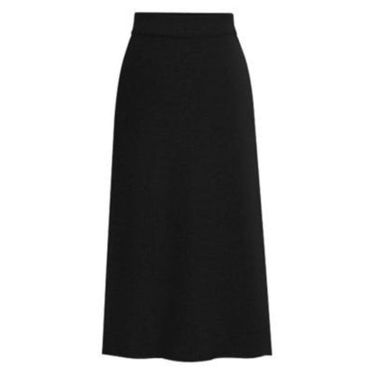 Damen-Midi-Rock, taillierte gerippte Baumwolle, Polyester-5