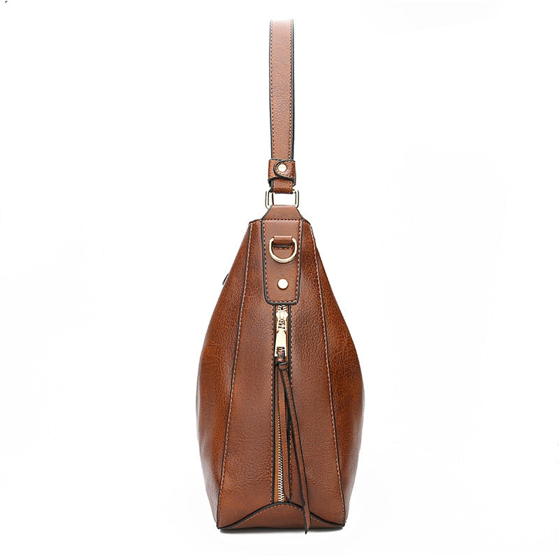 Damen-Handtasche, verstellbar, Schulterriemen, Öko-Leder, elegantes Design-4