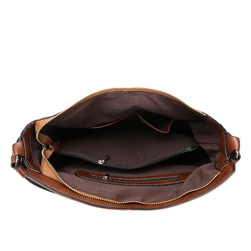 Damen-Handtasche, verstellbar, Schulterriemen, Öko-Leder, elegantes Design-3