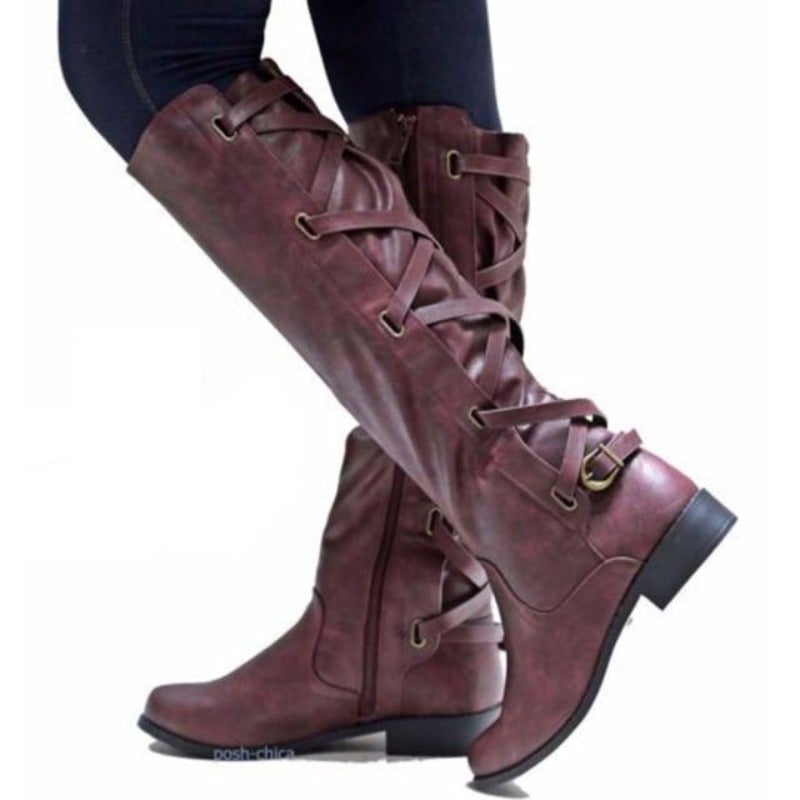 Variant image for Gefütterte Damen-Winterstiefel, Eco, Leder, mit Blockabsatz und Reißverschluss-37