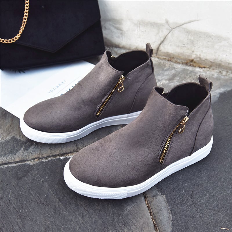 Damen-Knöchelschuhe, Boat-Design, Öko-Leder, weich, gepolstert, Innensohle-4