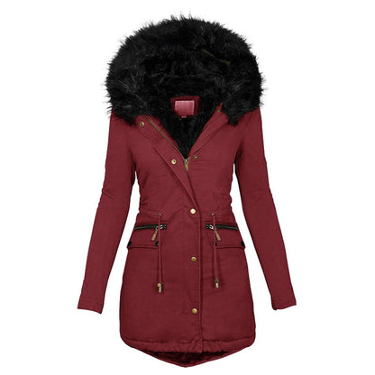 Variant image for Damen-Winterjacke Parka mit Kunstfell und eleganter Taille-6