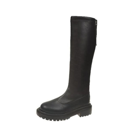 Gefütterte Damen-Winterstiefel, trendig, Eco-Leder, mit rutschfester Sohle und Reißverschluss-1
