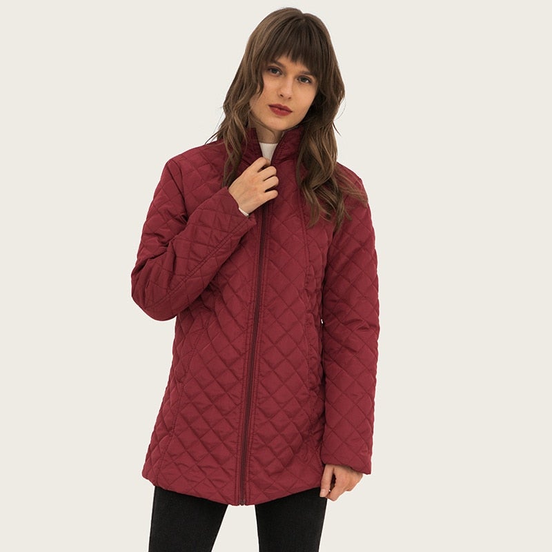 Damenjacke Modernes Design aus Baumwolle und Polyester für den Herbst-4