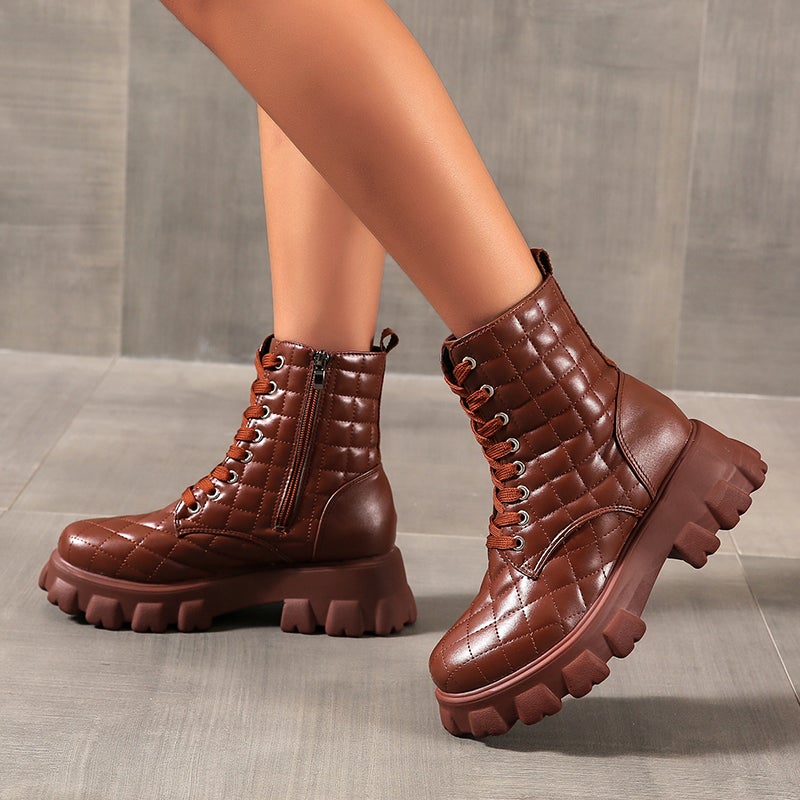 Variant image for Damen-Stiefel, Plateau-Stiefelette, ökologisches Leder-11