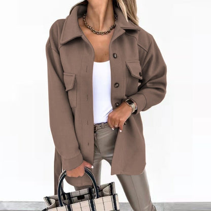Damen Hemdjacke Elegant Baumwolle Polyester-1
