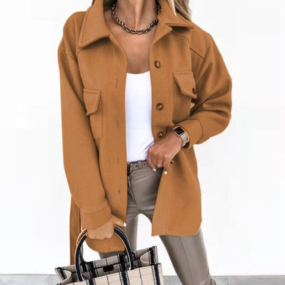 Variant image for Damen Hemdjacke Elegant Baumwolle Polyester-21