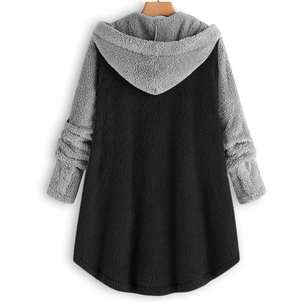 Damen-Ponchojacke mit großer Kapuze aus leichtem Polyester-2