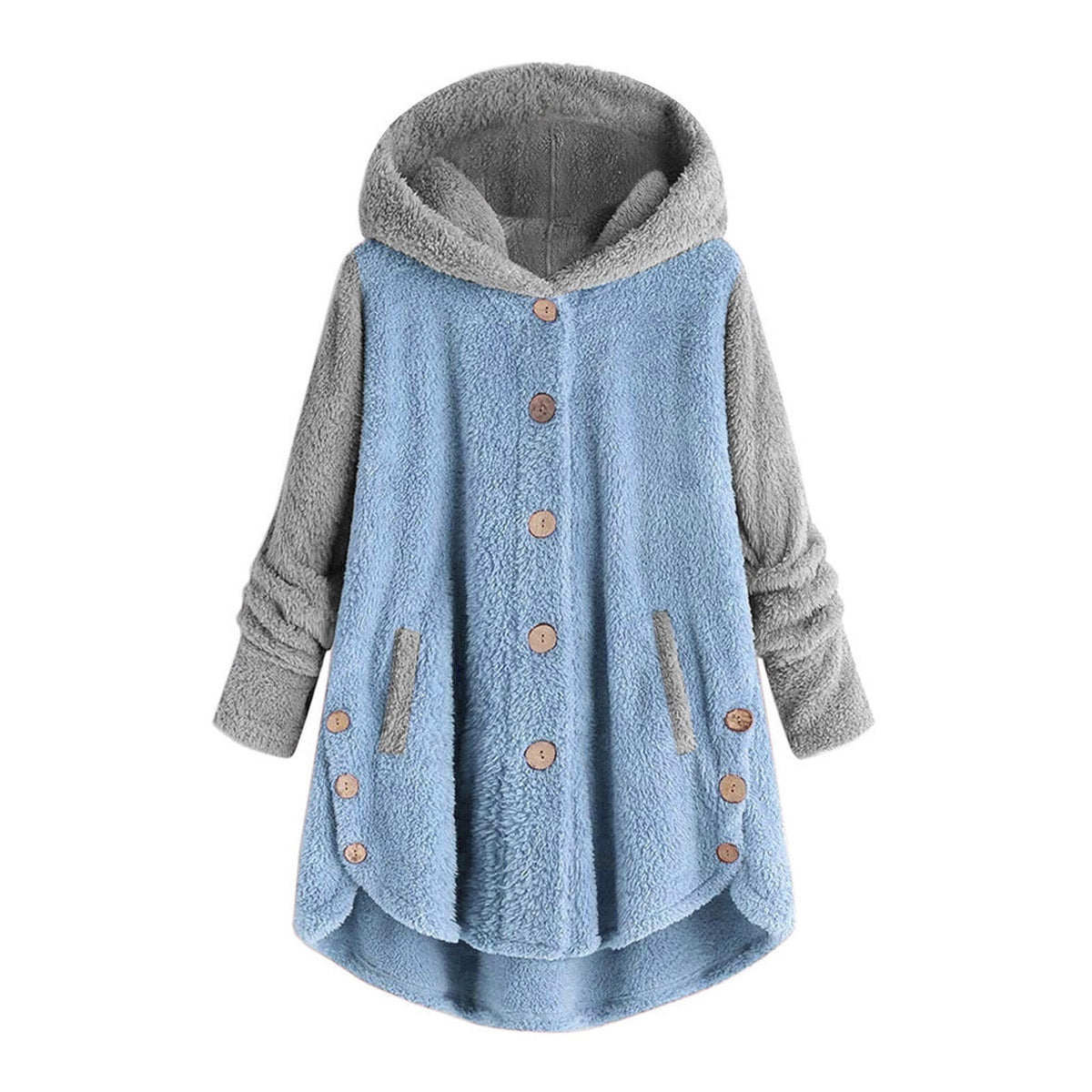 Variant image for Damen-Ponchojacke mit großer Kapuze aus leichtem Polyester-11