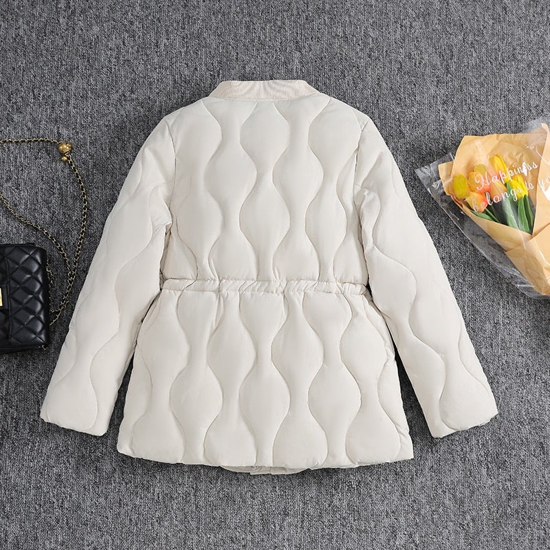 Damenjacke Klassisch Gesteppt Baumwolle und Polyester-3