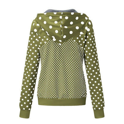 Damen Zip-Hoodie Casual Baumwolle Polyester-2