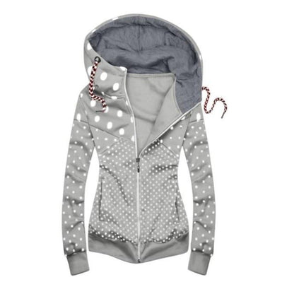 Damen Zip-Hoodie Casual Baumwolle Polyester-5