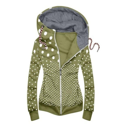 Damen Zip-Hoodie Casual Baumwolle Polyester-1